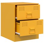 vidaXL Table de chevet jaune 34 5x39x44 cm acier