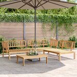 vidaXL Salon palette de jardin 4 Pièces bois d'acacia massif