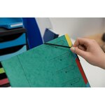 Trieur Agrafé Avec Élastiques 12 Compartiments - Rouge - X 8 - Exacompta