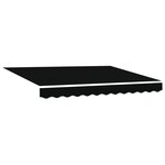 vidaXL Auvent Rétractable Manuel avec LED Noir 350x250 cm