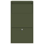vidaXL Boîte à colis vert olive 44x22x82 cm en métal