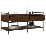 vidaXL Table basse chêne marron 99x50x50 cm bois d'ingénierie