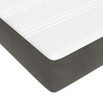 vidaXL Sommier à lattes de lit et matelas Gris foncé 180x200cm Velours