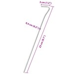 vidaXL Piquets de tente 25 Pièces 23 cm Ø4 mm acier galvanisé