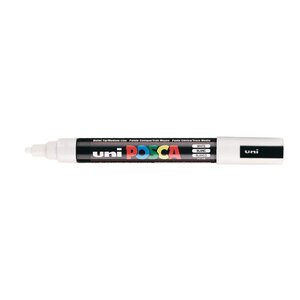 Marqueur pointe conique moyenne posca pc5m 1 8 - 2 5mm blanc x 12 posca