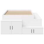 vidaXL Lit de rangement blanc 90x200 cm