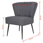 vidaXL Chaise de cocktail gris foncé tissu