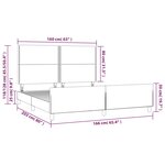 vidaXL Cadre de lit sans matelas blanc 160x200 cm similicuir
