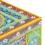 vidaXL Boîte de rangement peinte à la main 50x40x40 cm Manguier solide