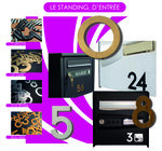Numéro C- Numéro adhésif pour boîtes aux lettres- Vinyle épais texturé  38 mm  Inox Brossé
