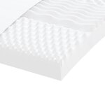 vidaXL Matelas en mousse blanc 200x210 cm 7 zones dureté 20 ILD