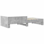vidaXL Cadre de lit gris béton 100x200 cm bois d'ingénierie