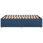 vidaXL Cadre de lit sans matelas bleu 140x200 cm tissu