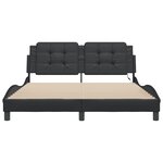 vidaXL Cadre de lit avec LED sans matelas noir 160x200 cm