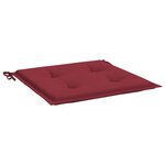 vidaXL Coussins de chaise de jardin lot de 4 rouge bordeaux 40x40x4 cm