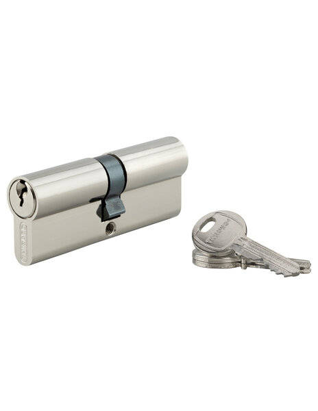 THIRARD - Cylindre de serrure double entrée HG5  anti-arrachement  40x40mm  nickelé  3 clés