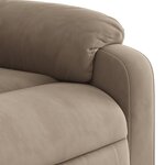 vidaXL Fauteuil inclinable électrique taupe tissu microfibre