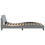 vidaXL Cadre de lit sans matelas gris clair 120x200 cm tissu