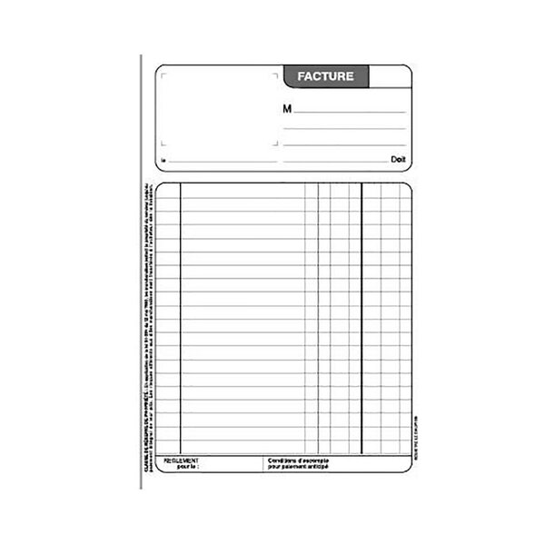 Manifold autocopiant Facture", double exemplaires 21x29,7 cm, 50 pages (paquet 5 unités)"