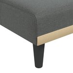 vidaXL Chaise longue gris foncé tissu