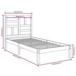 vidaXL Cadre de lit sans matelas blanc bois massif 90x190 cm