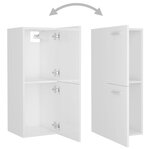 vidaXL Ensemble de meubles de salle de bain Blanc brillant Aggloméré