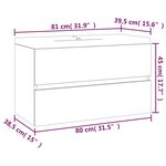 vidaXL Meuble lavabo avec bassin intégré Chêne brun Bois d'ingénierie