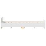 vidaXL Cadre de lit sans matelas blanc 140x190 cm