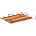 vidaXL Dessus de table bois massif d'acacia 15-16 mm 60x80 cm