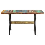 vidaXL Table à manger 140x70x76 cm Bois de récupération massif