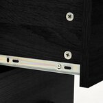 vidaXL Ensemble de meubles salle de bain 5 Pièces noir bois d'ingénierie