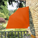 vidaXL Auvent latéral pliable de balcon Terre cuite 140x140 cm