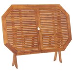 vidaXL Table pliable de jardin 135 x 85 x 75 cm Bois d'acacia massif
