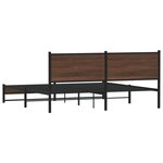 vidaXL Cadre de lit en métal sans matelas chêne marron 160x200 cm