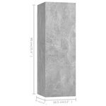 vidaXL Ensemble de meubles TV 4 Pièces Gris béton Bois d'ingénierie