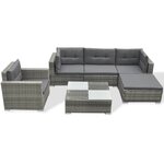 Salon de jardin meuble d'extérieur ensemble de mobilier 6 pièces avec coussins résine tressée gris 02_0016875