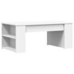 vidaXL Table basse blanc 102x55x42 cm bois d'ingénierie