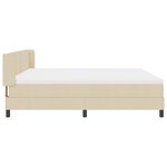Lit à ressort vidaXL avec matelas Crème 200x200 cm Tissu