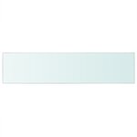 vidaXL Panneaux d'étagère 2 Pièces Verre Transparent 110 x 25 cm