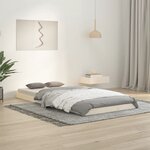 vidaXL Cadre de lit Blanc 90x200 cm Bois de pin massif