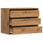 vidaXL Commode d'angle chêne artisanal 80x41x58 cm bois d'ingénierie