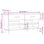 vidaXL Banc à chaussures chêne marron 102x35x55 cm bois d'ingénierie