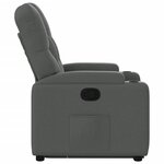 vidaXL Fauteuil inclinable Gris foncé Tissu