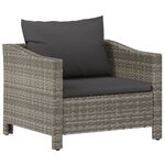 Salon de jardin meuble d'extérieur ensemble de mobilier 6 pièces avec coussins gris résine tressée 02_0016812