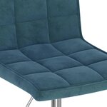 vidaXL Chaises pivotantes à manger lot de 6 bleu velours