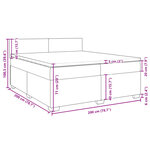 vidaXL Sommier à lattes de lit avec matelas Gris foncé 200x200cm Tissu