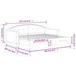 vidaXL Lit de jour avec gigogne sans matelas crème 90x200 cm