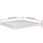 vidaXL Matelas en mousse moyennement doux 180x200 cm