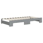 vidaXL Lit de jour avec lit gigogne gris clair 90x200 cm tissu