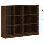 vidaXL Bibliothèque avec portes chêne marron 136x37x109 cm